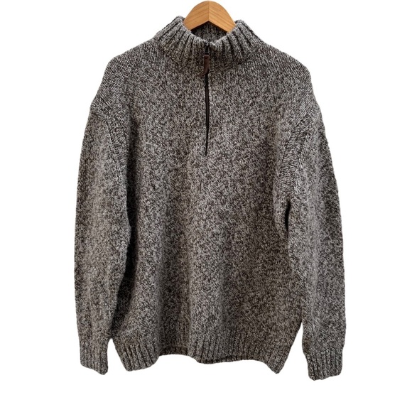 Woolrich  Eco Rich Woodward Half Zip Wool Sweater in Hazelnut Size XL - Picture 4 of 15